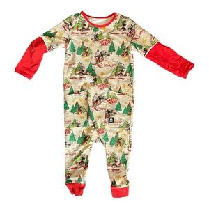 #382, Rags Festive Holiday Pajama Onesie, size 2T